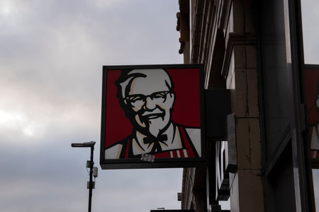 Billboard Kentucky Fried Chicken At Manchester England 2019のeditorial素材