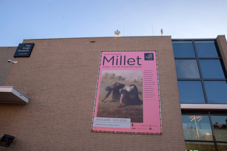 Billboard Millet Van Gogh Exhibition At Amsterdam The Netherlands 2019のeditorial素材