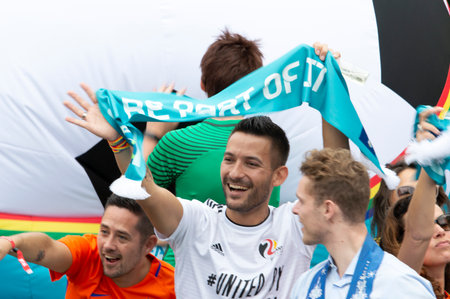 Euro 2020 Boat At The Gay Pride Amsterdam The Netherlands 2019のeditorial素材