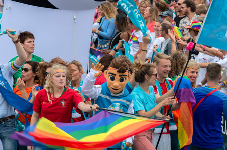 Euro 2020 Boat At The Gay Pride Amsterdam The Netherlands 2019