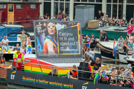 EY Boat At The Gay Pride Amsterdam The Netherlands 2019