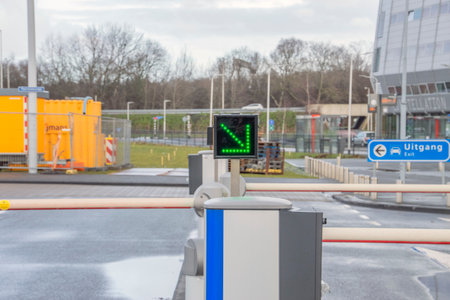 Exit And Entrance At The Parking Lot Around The Canadaweg Street At Schiphol The Netherlands 2019