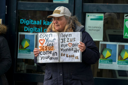 Evangelists At The Dam Square During The Corona Virus Outbreak At Amsterdam The Netherlands 2020