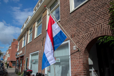 Flag Half Pole At The Law Firm At Berendsen Amsterdam The Netherlands The Netherlands 2019 Because Of The Liquidation Of The Laywer Derk Wiersumのeditorial素材