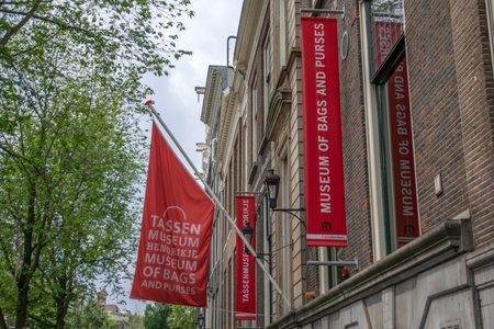Flags Of Museum Of Bags And Purses At Amsterdam The Netherlands 2019のeditorial素材