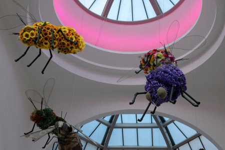 Funny Insects At The Corn Exchange Building Manchester England 2019のeditorial素材