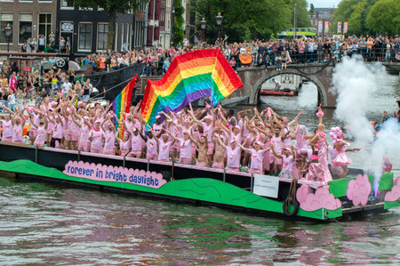 Gay Expats In Amsterdam Boat At Amsterdam The Netherlands 2019のeditorial素材