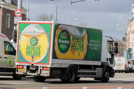 Heineken Beer Company Truck At Amsterdam The Netherlands 2020のeditorial素材