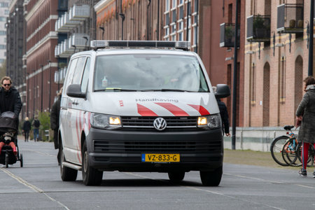 Handhaving Car At The Veemkade Amsterdam The Netherlands 2020のeditorial素材