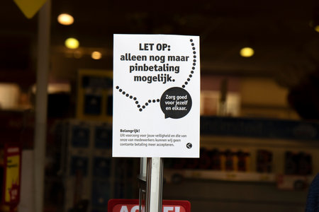Kruidvat Warns For The Coronavirus At Amsterdam The Netherlands 2020Kruidvat Warns For The...