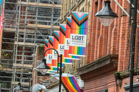 LBGT Foundation Flags At Manchester England 2019のeditorial素材