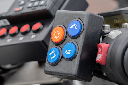 Light Buttons On A Police Motor At Amsterdam The Netherlands 2019