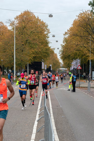 Many Participants At The Marathon Of Amsterdam The Netherlands 2019のeditorial素材