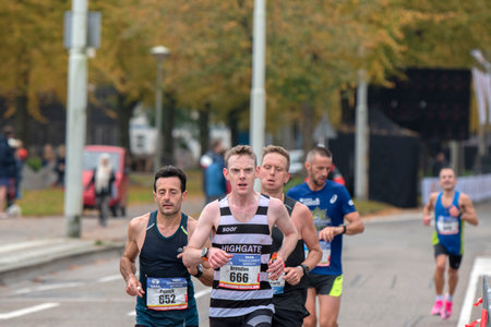Many Participants At The Marathon Of Amsterdam The Netherlands 2019のeditorial素材