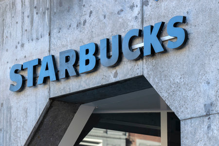 Starbuck Logo On A Wall At Amsterdam The Netherlands 2020