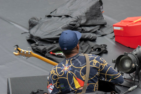 Guitar Player The Zing Kapaya The Rehearsals Of The Show The Not Another Diva Show At The Holland Festival Amsterdam The Netherlands 2019のeditorial素材