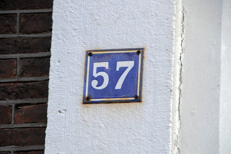 House Number 57 At Amsterdam The Netherlands 2019のeditorial素材