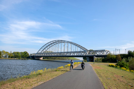 Muiderspoorbrug Bridge At Driemond The Netherlands 2020のeditorial素材