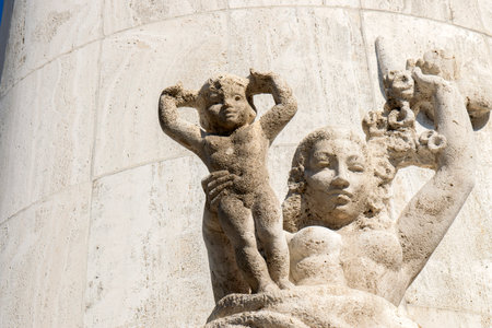 Detail Of The Remembrance Of The Dead Statue With Text On The 4th Of May At Amsterdam The Netherlands 2020のeditorial素材