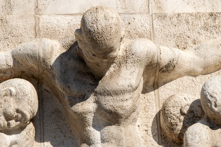 Detail Of The Remembrance Of The Dead Statue With Text On The 4th Of May At Amsterdam The Netherlands 2020のeditorial素材