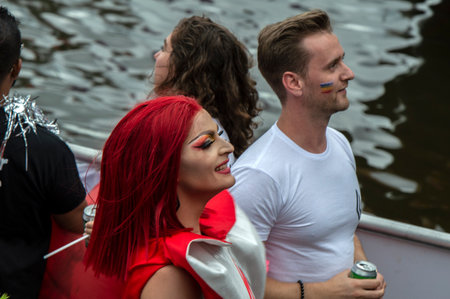 Lightspeed Boat At The Gay Pride At Amsterdam The Netherlands 2019のeditorial素材