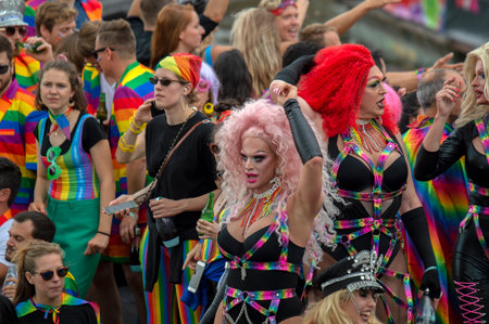 Love Is Love By Sodastream Boat At The Gay Pride At Amsterdam The Netherlands 2019のeditorial素材