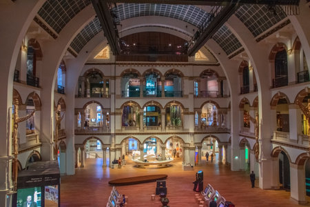 Main Hall With Japan Arcade Game Consoles At The Tropenmuseum The Netherlands 2019のeditorial素材