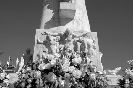 Detail Of The Remembrance Of The Dead Statue On The 4th Of May At Amsterdam The Netherlands 2020 IN...