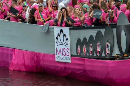 Miss Nederland Boat At The Gaypride Amsterdam The Netherlands 2019