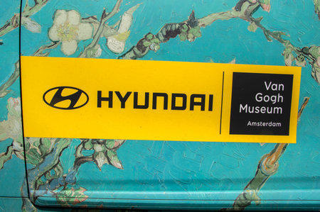 Van Gogh Museum Advertising Car At Amsterdam The Netherlands 20-6-2020