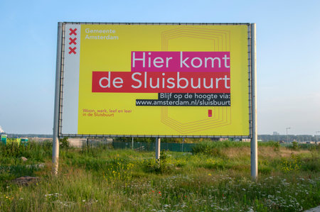 Billboard New Neighborhood At Amsterdam The Netherlands 17-6-2020のeditorial素材