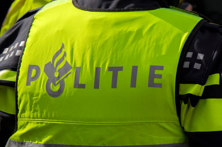 Backside Of A Police Uniform At Amsterdam The Netherlands 2019
