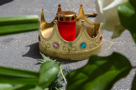 Crown On The National Slavery Monument At The Keti Koti Festival At Amsterdam The Netherlands 02/07/2020のeditorial素材