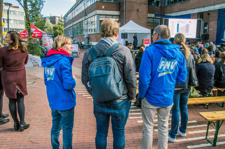 UVA Students Follow Lessons Outside To Protest Against Cuts On Education. All Around The Netherlands...