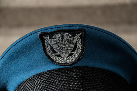 Detail Of A Hat Ueno Zoo Security Guard Tokyo Japan 2016のeditorial素材