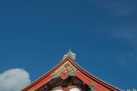 Detail Of The Roof At The Sensoji Temple Tokyo Japan 2016