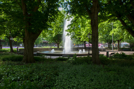 Fountain On The Frederiksplein Square At Amsterdam The Netherlands 22 May 2020のeditorial素材