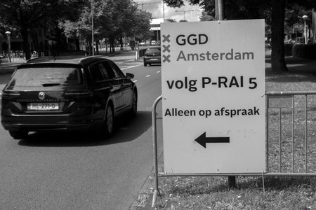 Billboard GGD Amsterdam Rai Complex At Amsterdam The Netherlands 28-7-2020のeditorial素材