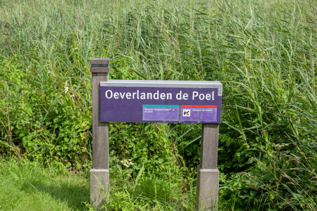 Street Sign Oeverlanden De Poel At The Amsterdamse Bos At Amstelveen The Netherlands 28-7-2020のeditorial素材