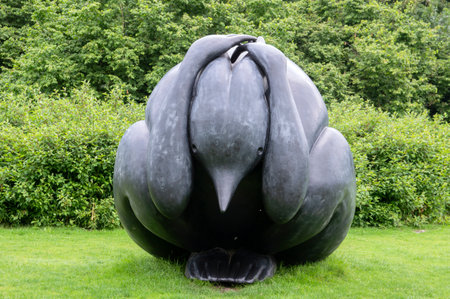 Statue Anxious Rabbit At The Flevopark Amsterdam The Netherlands 18-6-2020のeditorial素材