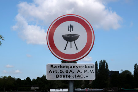 No BBQ Allowed At Park Somerlustの写真素材
