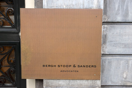Billboard Bergh Stoop & Sanders Lawyers At Amsterdam The Netherlands 20-2-2020のeditorial素材