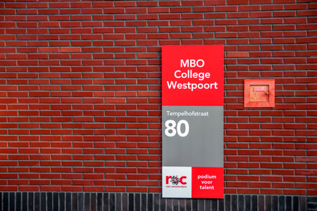 Billboard MBO College Westpoort ROC At Amsterdam The Netherlands 2018の写真素材