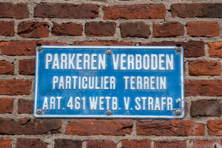 General No Parking Sign At Amsterdam The Netherlands 18-1-2021のeditorial素材