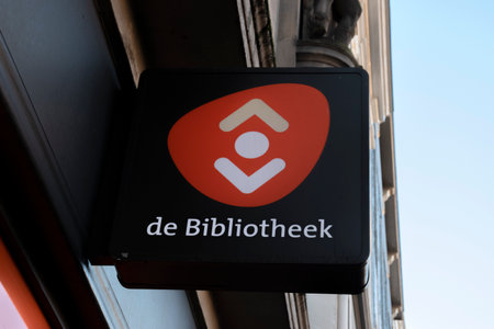 Billboard University Library Utrecht Library At Utrecht The Netherlands 27-12-2019のeditorial素材