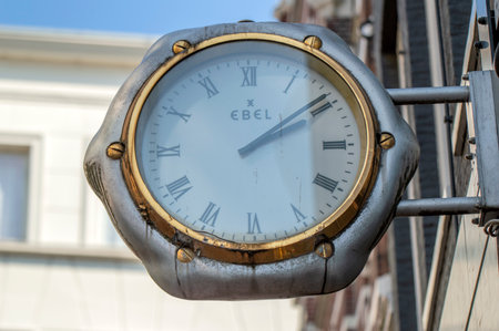 Close Up Of A Ebel Clock On A Wall At Amsterdam The Netherlands 2019