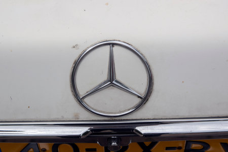 Logo Old Vintage Mercedes Benz Car At Amsterdam The Netherlands 15-6-2020