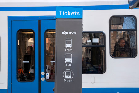 Ticket Vendingmachine At Amsterdam The Netherlands 4-3-2020のeditorial素材