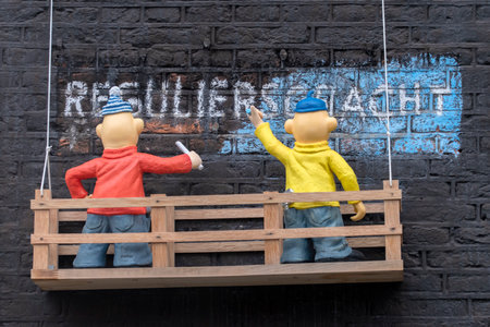 Funny Dutch Figures Buurman & Buurman At Amsterdam The Netherlands 26-11-2020のeditorial素材