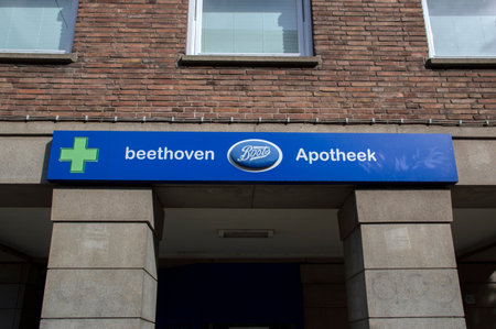Billboard Boots Beethoven Drug Store At Amsterdam The Netherlands 9/15/2020のeditorial素材
